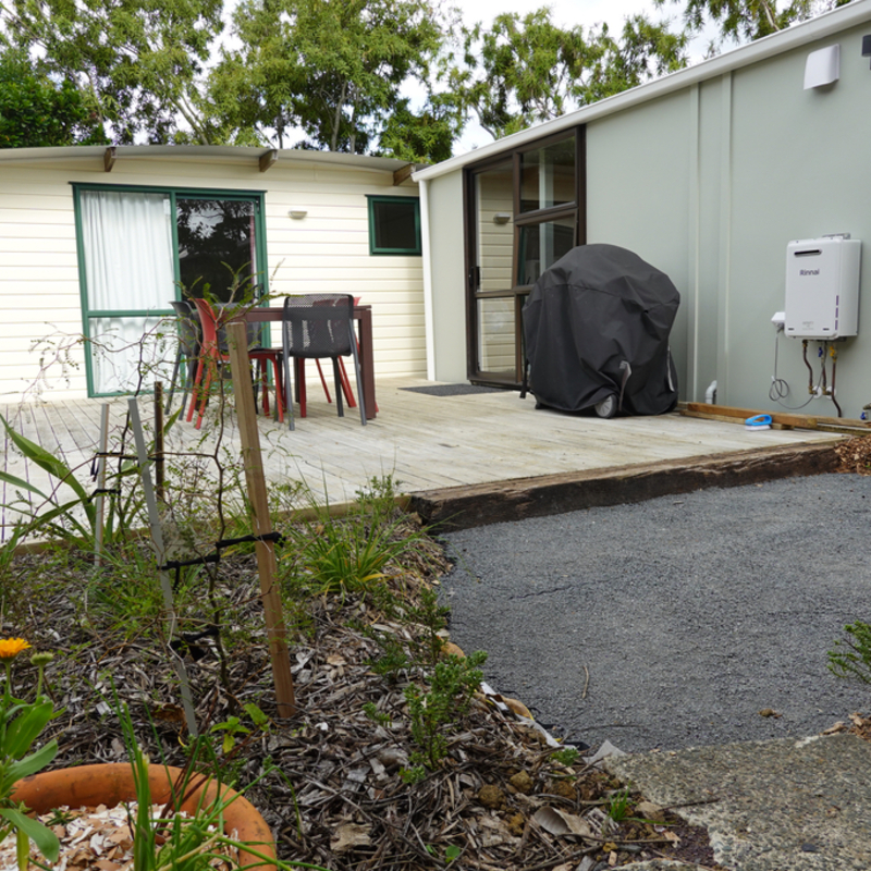 Rear Deck, Cabin and Living Shed